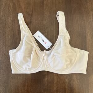 AILIVIN Bra 34C Beige Underwire 1/2 Mesh Cups Back Hooks NEW